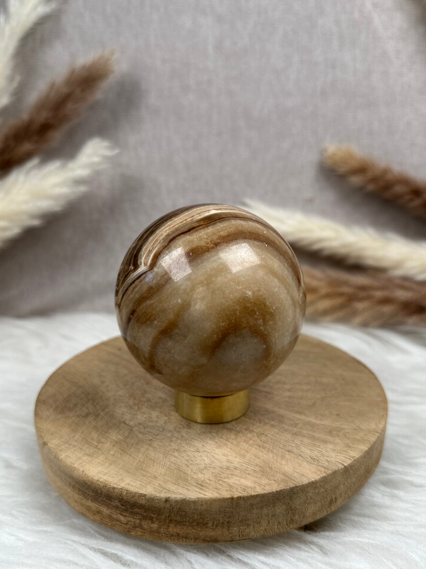 Schokoladen Calcit Kugel (1)