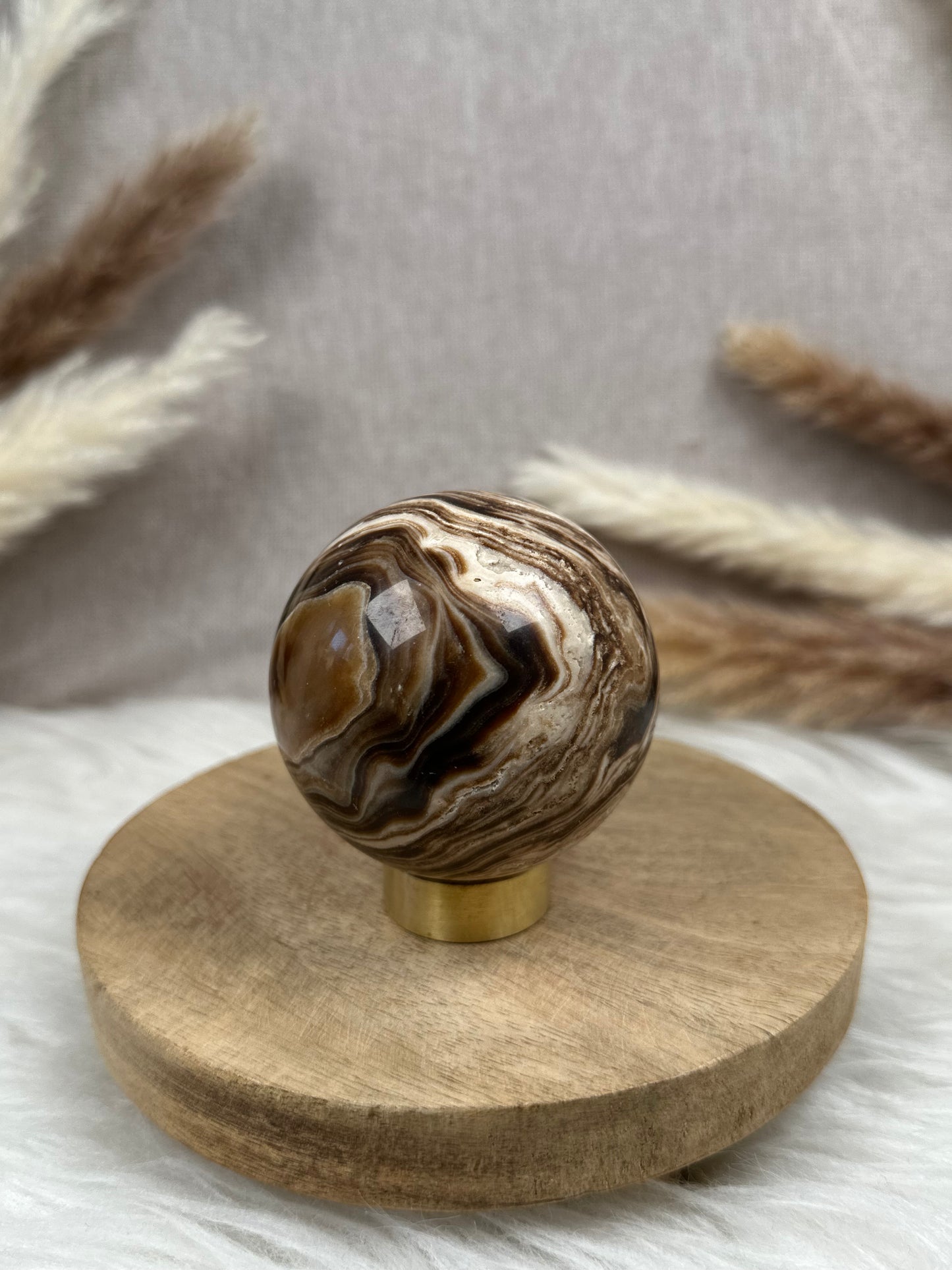 Schokoladen Calcit Kugel (2)