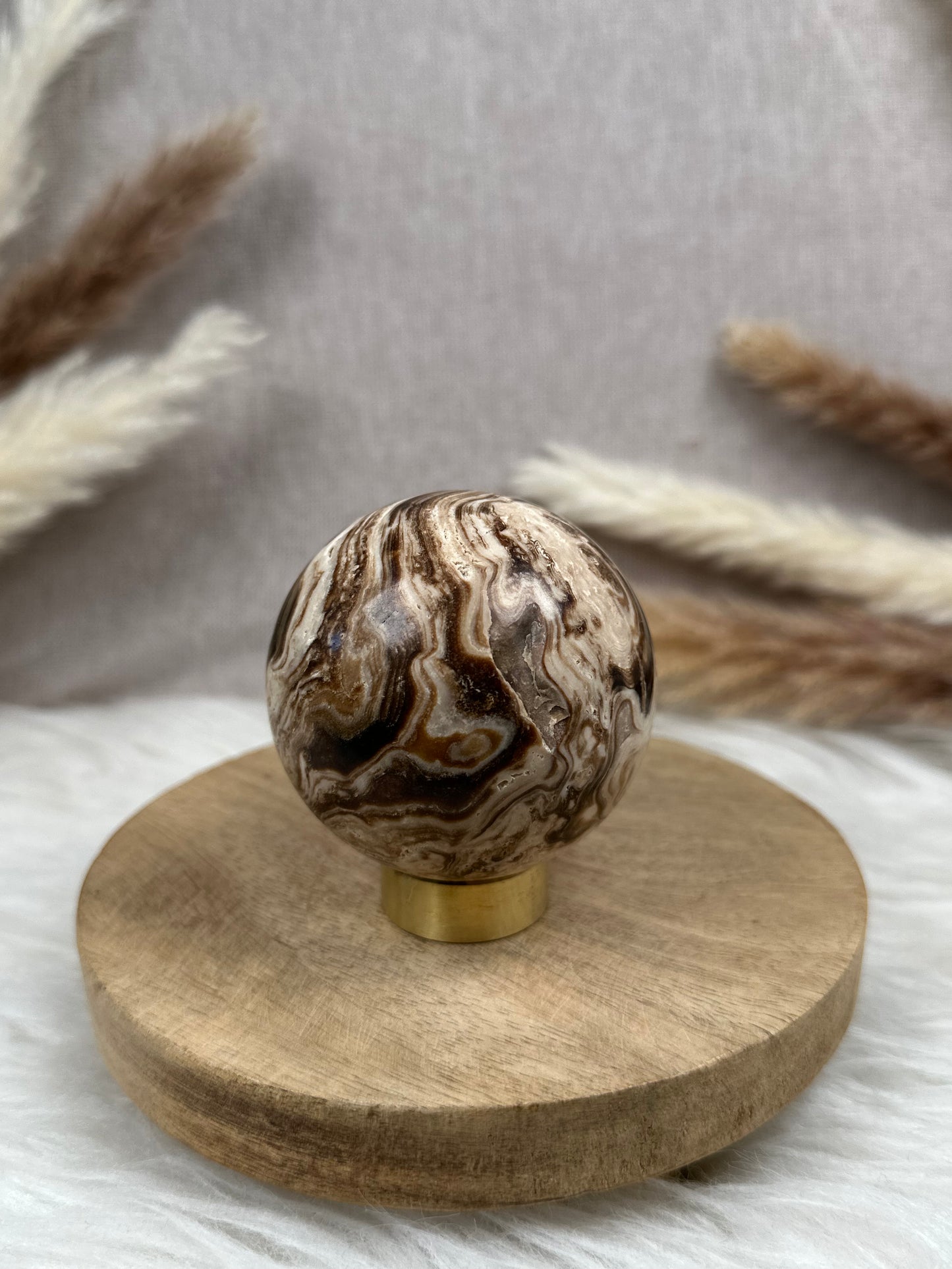 Schokoladen Calcit Kugel (2)