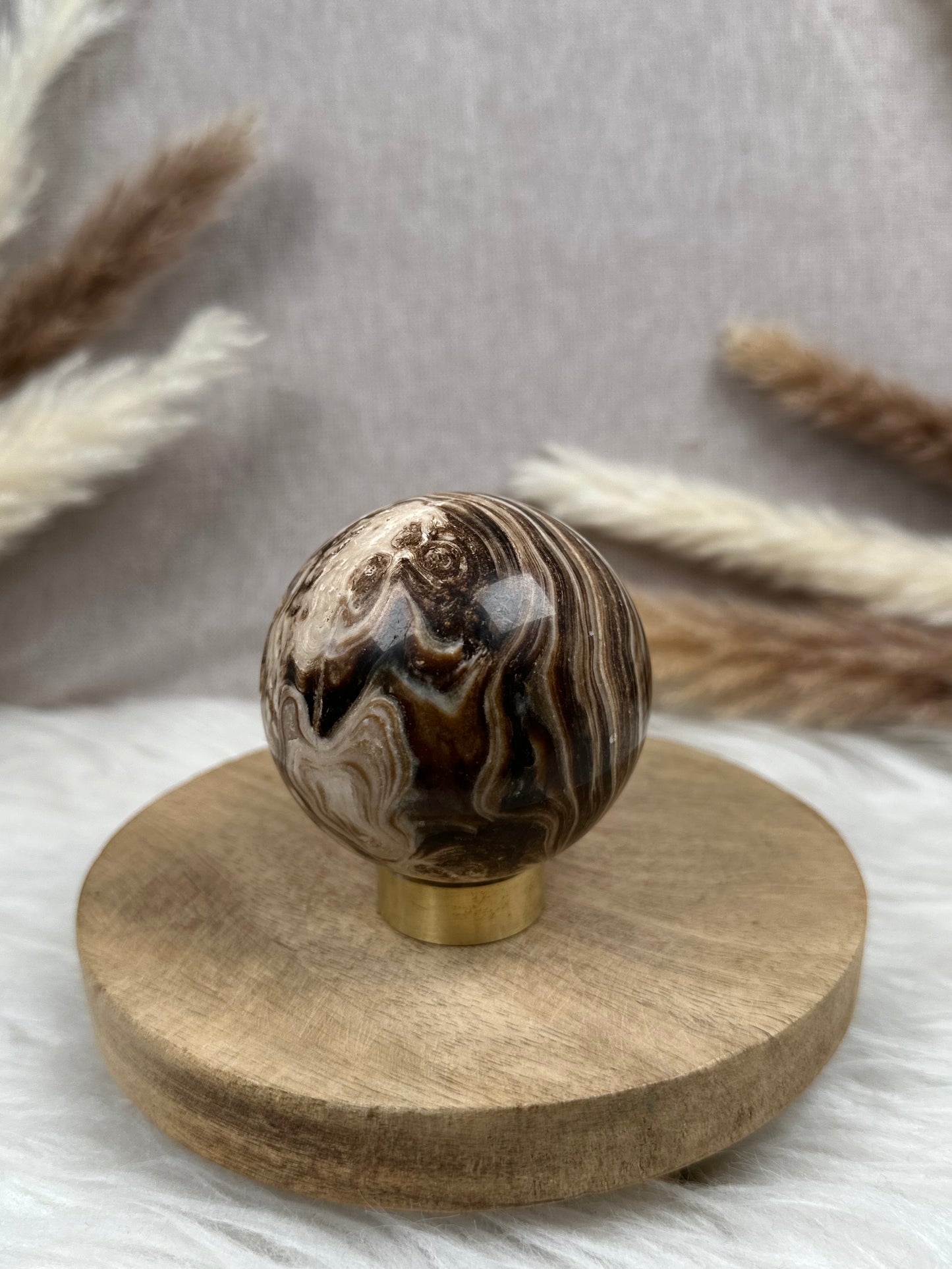 Schokoladen Calcit Kugel (2)