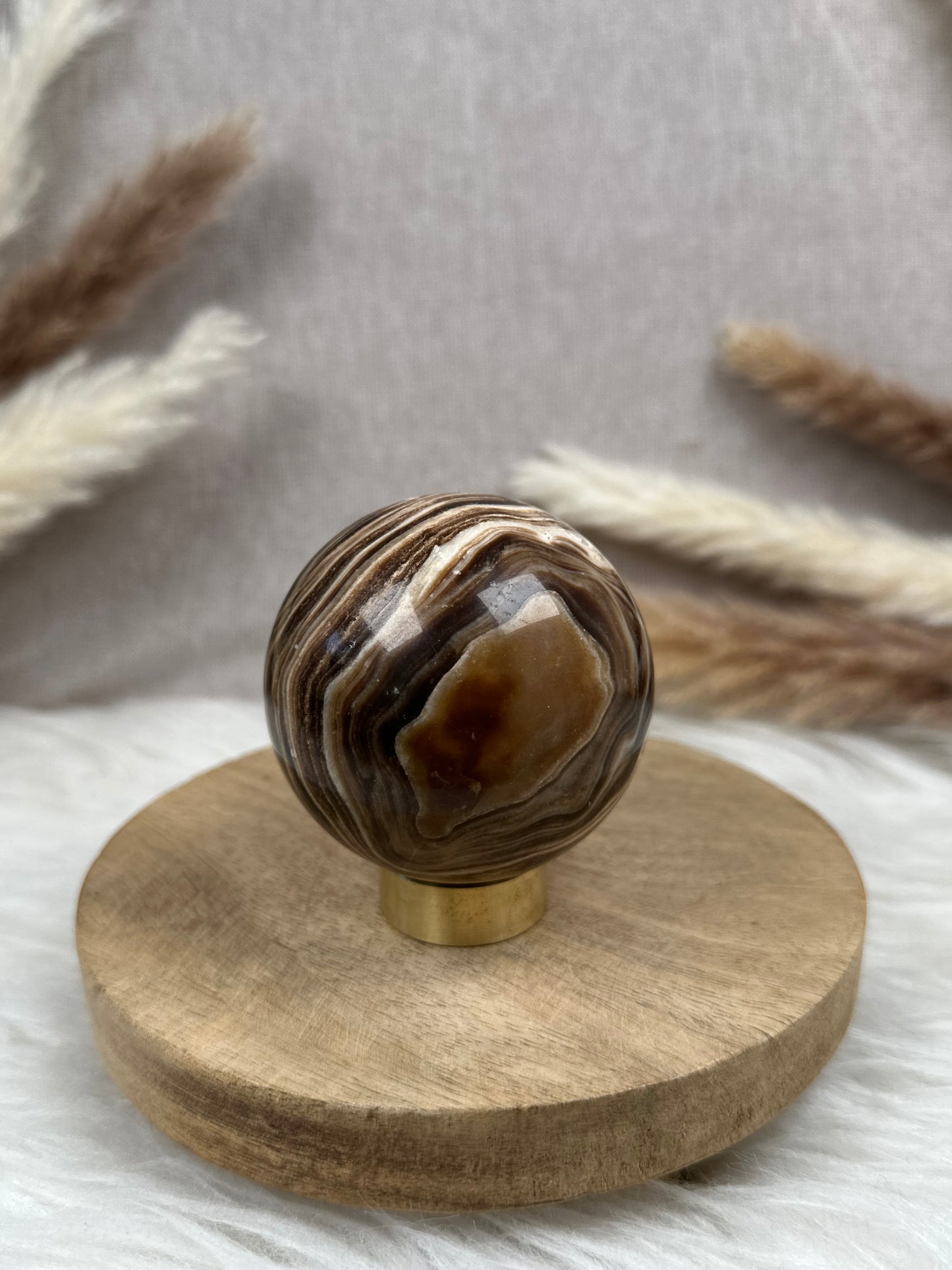 Schokoladen Calcit Kugel (2)