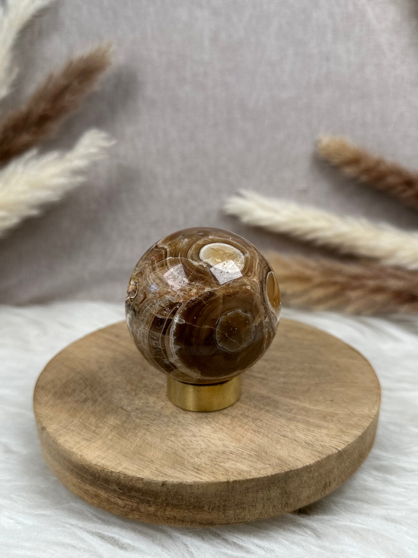 Schokoladen Calcit Kugel (3)