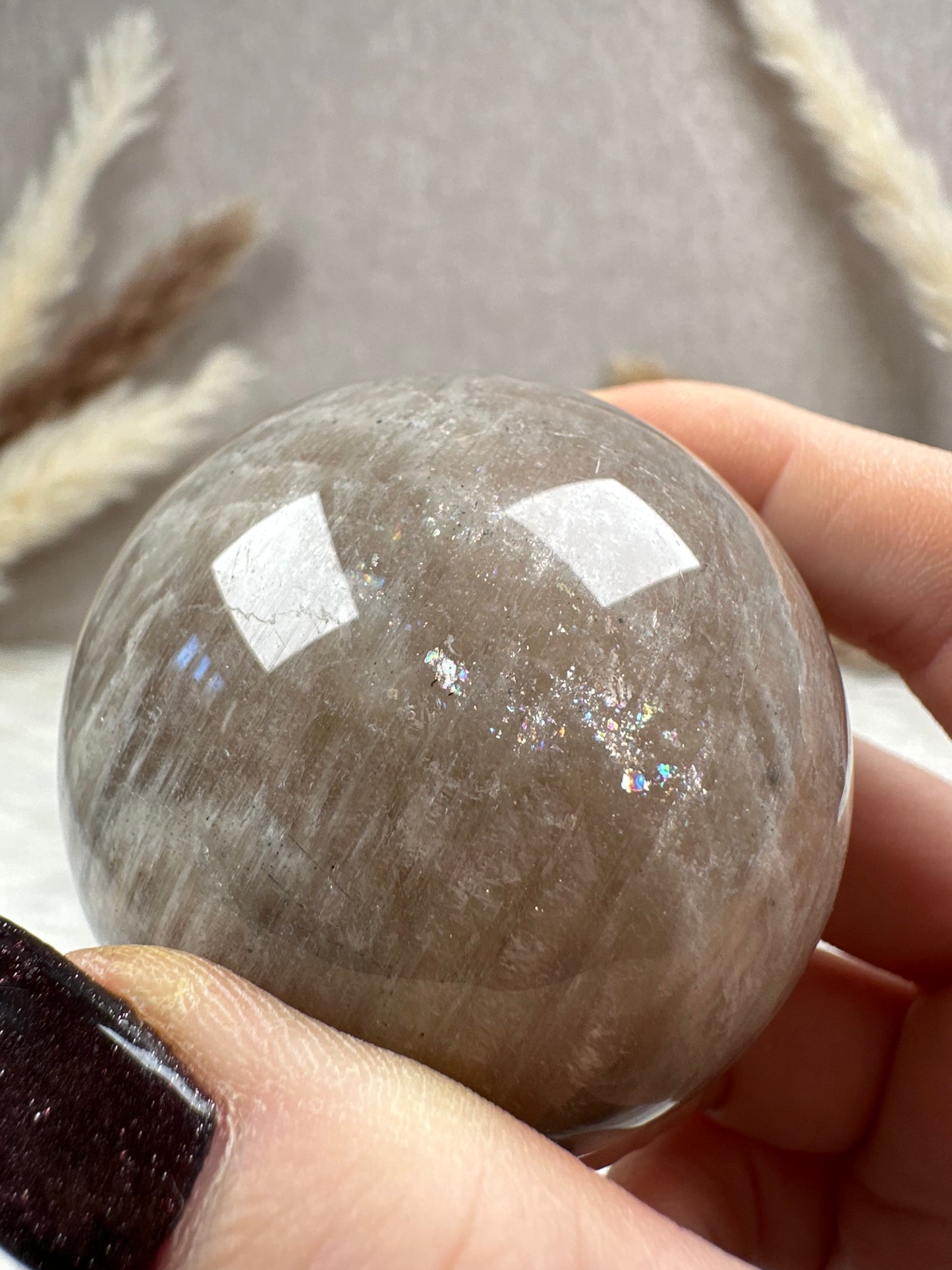 Mondstein Kugel (4) B-Ware