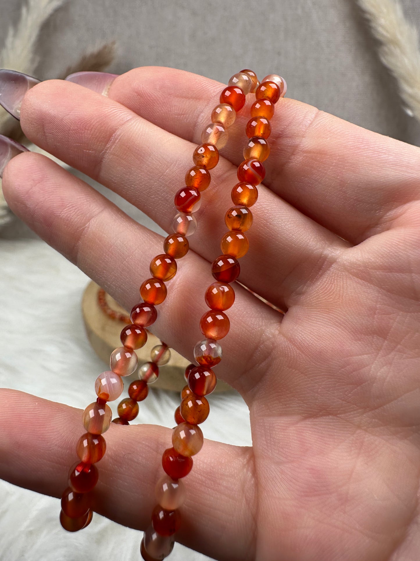 Karneol Armbänder (4 mm)