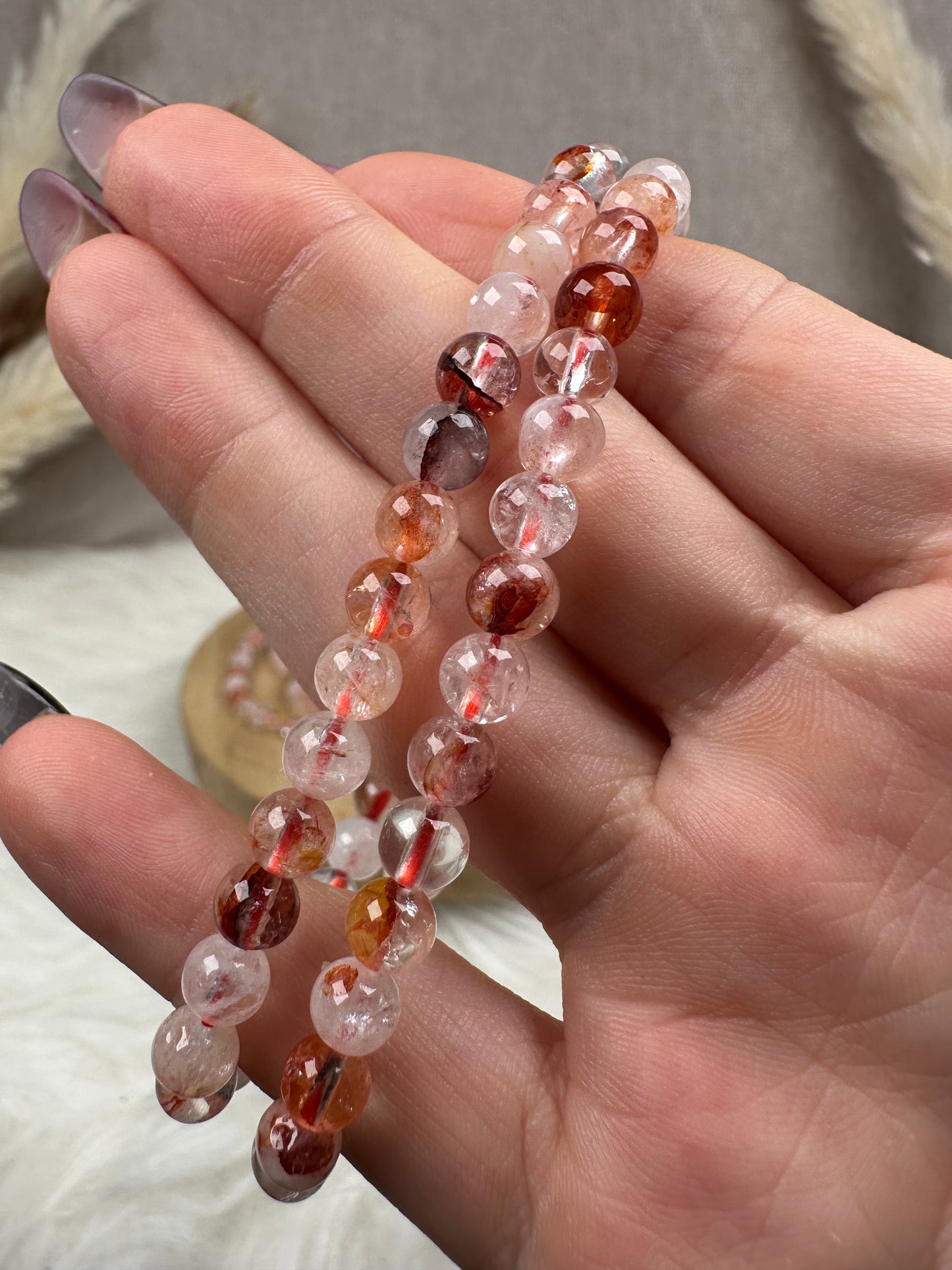 Feuerquarz Armbänder (6 mm)