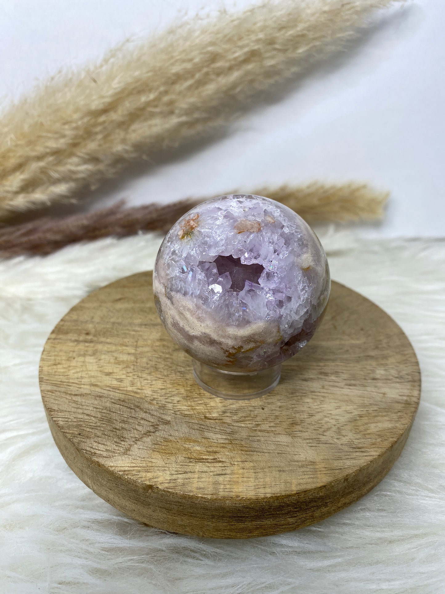 Pink Amethyst mit Amethyst Kugel (2)